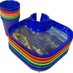 GreatPlate 12-Piece Square Food and Beverage Serving Set - National Parks